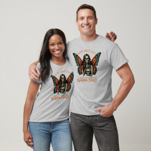Karma Fairy Skeleton mit Butterfly Wings T-Shirt