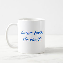 Karma favorisiert die finnische Tasse (Stellvertre