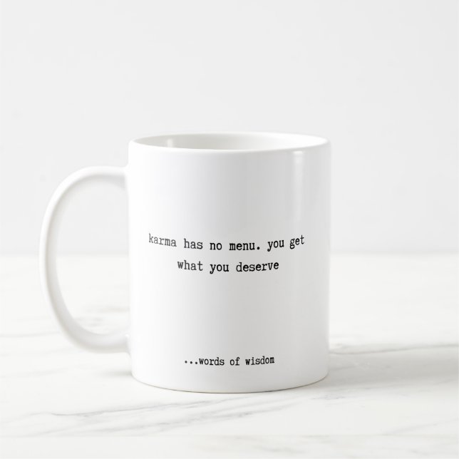 Karma hat kein Menü Kaffeetasse (Links)
