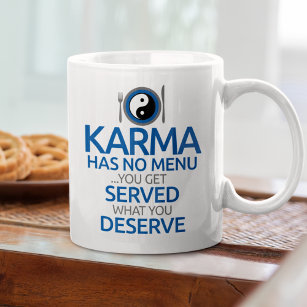Karma hat kein Menü... Yin Yang Graphic Kaffeetasse