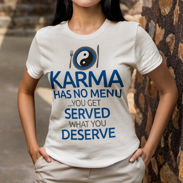 Karma hat kein Menü... Yin Yang Graphic T-Shirt (Von Creator hochgeladen)