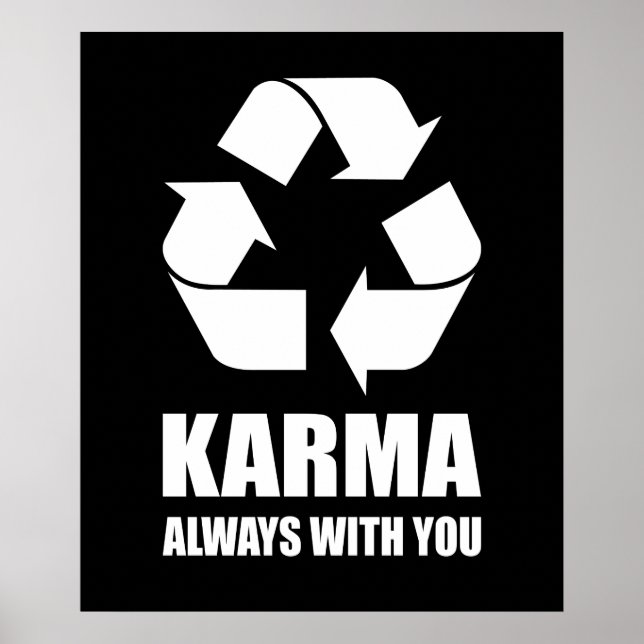 Karma immer mit dir Buddhist Buddha Funny Poster (Vorne)