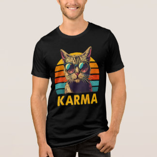 Karma is a cat Tri-Blend shirt