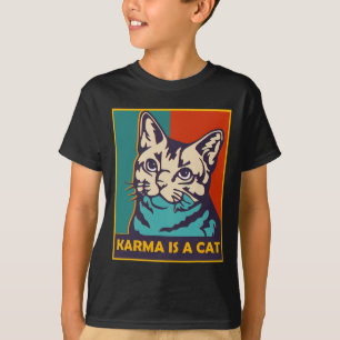 Karma ist eine Katze Liebe Tiere Frauen Katze Love T-Shirt