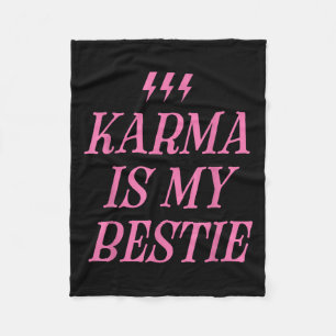 Karma ist mein Bestie Shirt Funny Pink Lightning B Fleecedecke