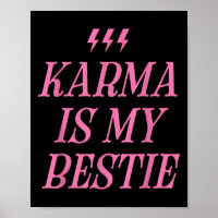 Karma ist mein Bestie Shirt Funny Pink Lightning B