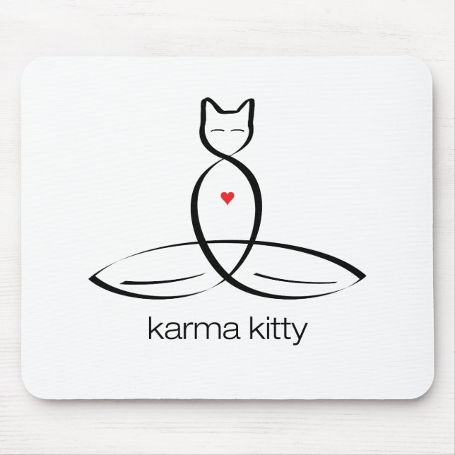 Karma Kitty - Regelmäßiger Text im Stil. Mousepad (Vorne)
