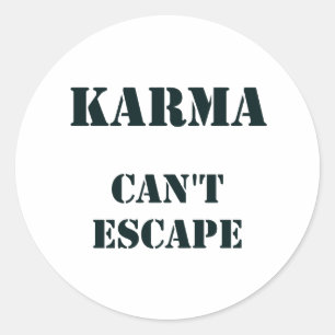 Karma Law Theorie Indien Asien Motivierend niedlic Runder Aufkleber