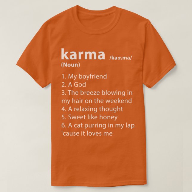 Karma Meaning 3 T-Shirt (Design vorne)