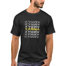 Karma Monogram Print Tshirt Geschenke für ihn und