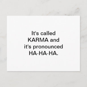 Karma Postcard Postkarte
