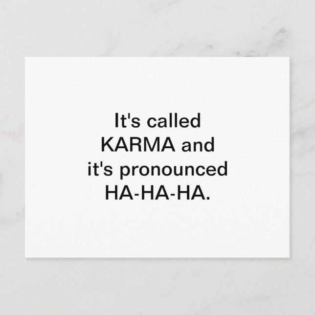 Karma Postcard Postkarte (Vorderseite)