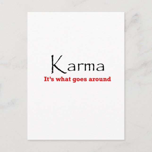 Karma Postkarte (Vorderseite)