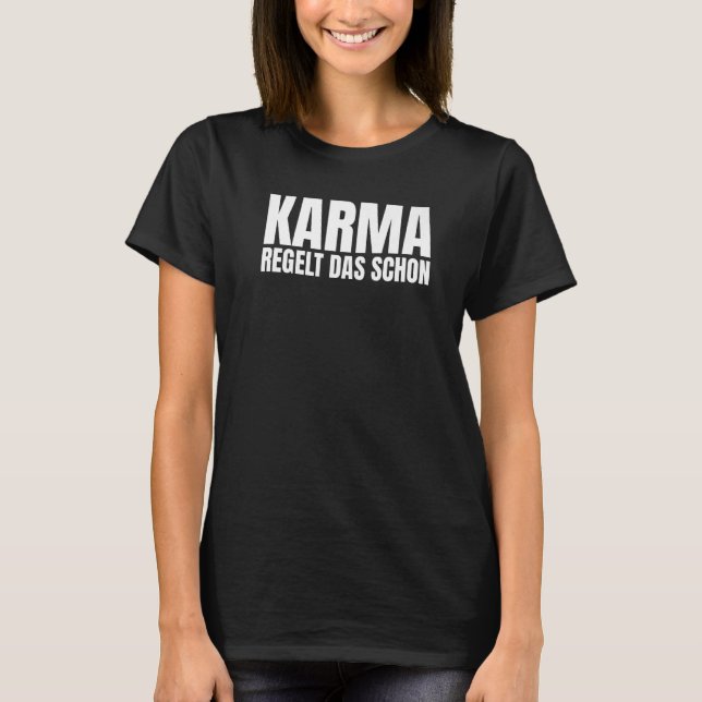 Karma regulates that already spirituality Premium T-Shirt (Vorderseite)