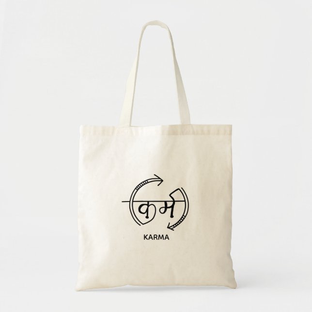Karma retroduale Yogasack Tote Tasche spirituell (Vorne)