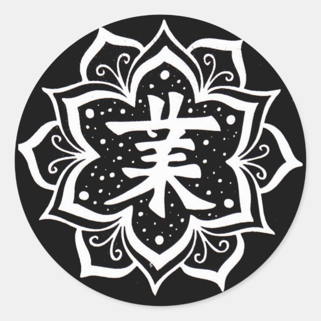 Karma Runder Aufkleber (Vorderseite)