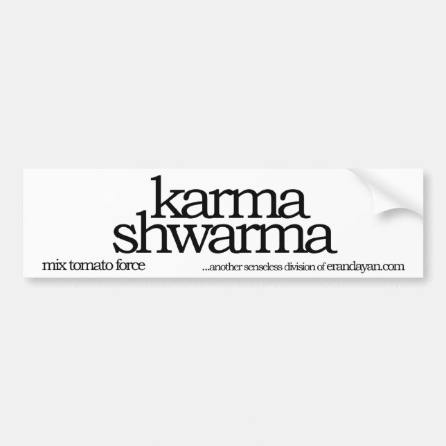 Karma shwarma autoaufkleber (Vorne)