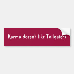 Karma Tailgaters Autoaufkleber