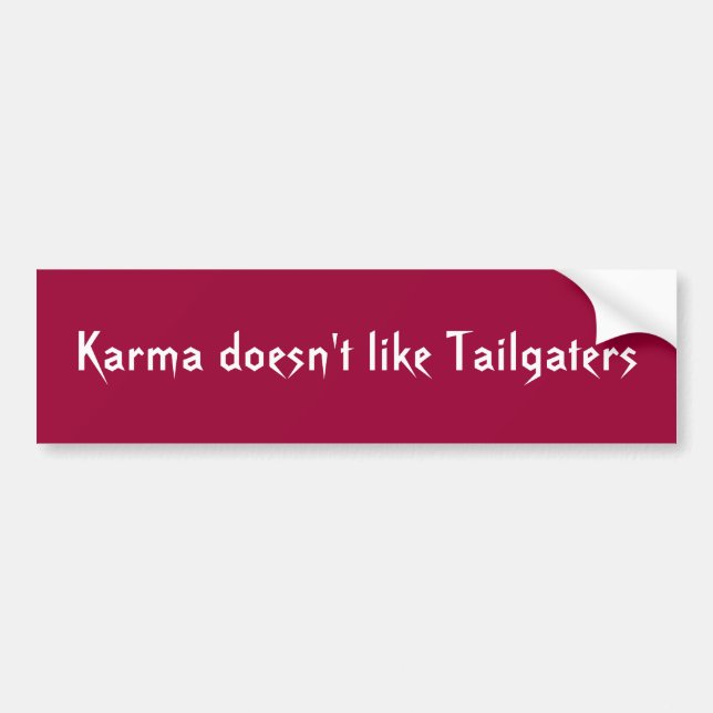 Karma Tailgaters Autoaufkleber (Vorne)