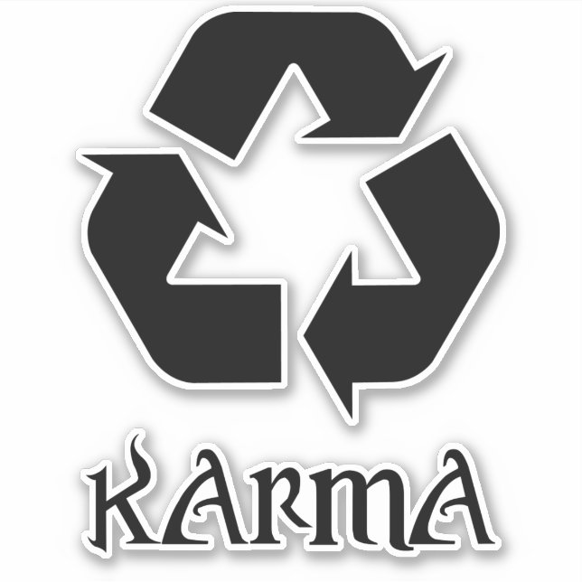 Karma, was um sich geht, kommt um aufkleber (Vorderseite)