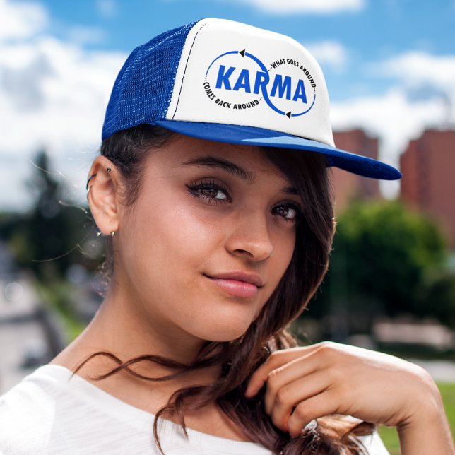 Karma - What Goes Around Comes Back Around (v2) Truckerkappe (Von Creator hochgeladen)
