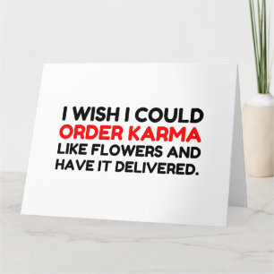 KARMA WIE BLUMEN GELIEFERT WITZ DANKESKARTE