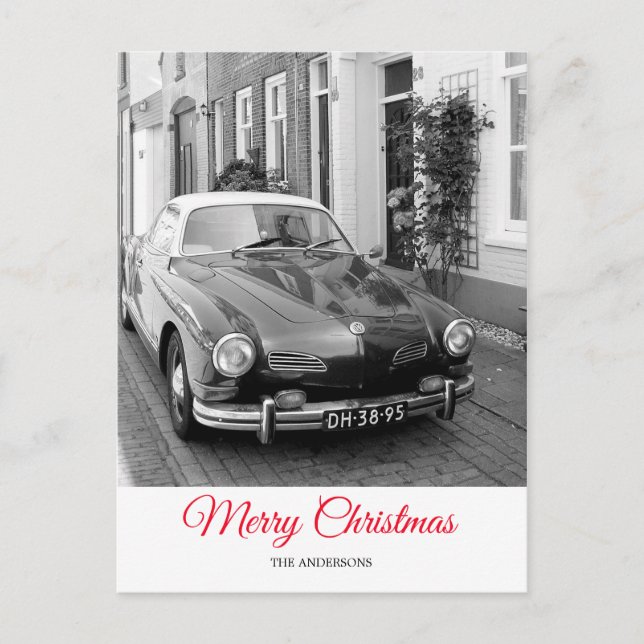 Karmann Ghia Classic Car Merry Christmas Feiertagspostkarte (Vorderseite)