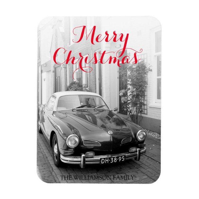 Karmann Ghia Classic Car Merry Christmas Magnet (Vertikal)