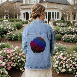 Karmesinrot bis Kosmos Jeansjacke