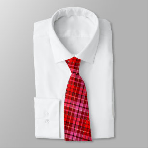 Karmesinrot Pink Kariert Tartan Design Krawatte