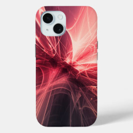 Karmesinrote Lichtwellen-Fraktalkunst Case-Mate iPhone Hülle