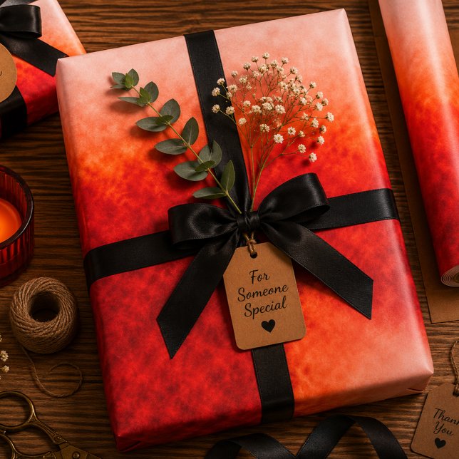 Karmesinroter Hitzesturm Geschenkpapier Set (Von Creator hochgeladen)