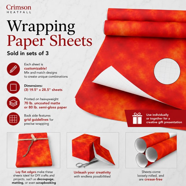 Karmesinroter Hitzesturm Geschenkpapier Set (Von Creator hochgeladen)