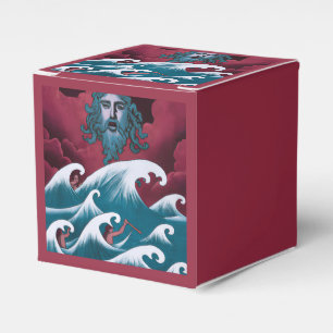 Karmesinrotes Neptun-Ölgemälde Geschenkschachtel