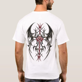 Karmesinrotes Stammesblatt T-Shirt