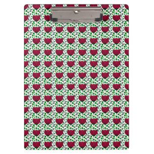 Karmesinrotes Tulpen-Blumenmuster Elegantes Rot Klemmbrett