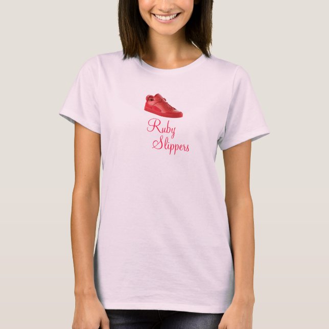 Karminrote Pantoffel T-Shirt (Vorderseite)