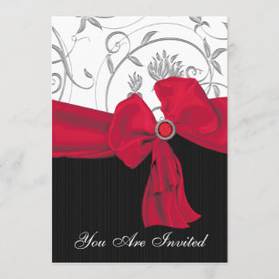 Karminrote rote einladung