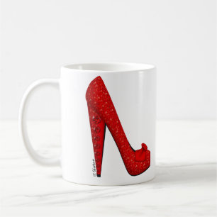 Karminrote rote Heels-Tasse Dorothy Kaffeetasse