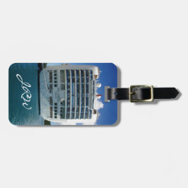 Karminrote strenge Ansicht-Gewohnheit Gepäckanhänger