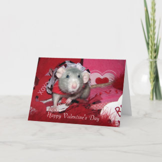 Karminrote Valentinstag-Karte Feiertagskarte