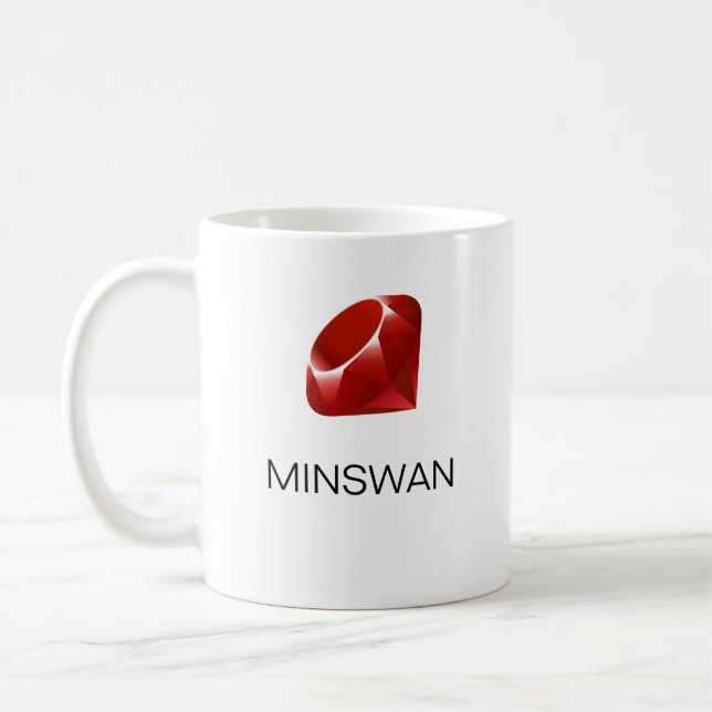 Karminroter Programmierer MINSWAN Tasse (Links)
