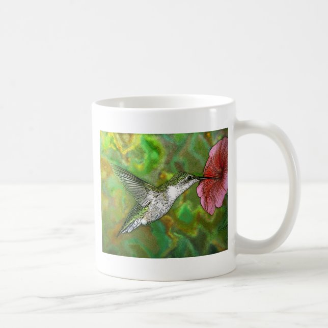 Karminroter throated Kolibri Kaffeetasse (Rechts)