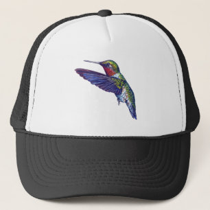 Karminroter Throated Kolibri Truckerkappe