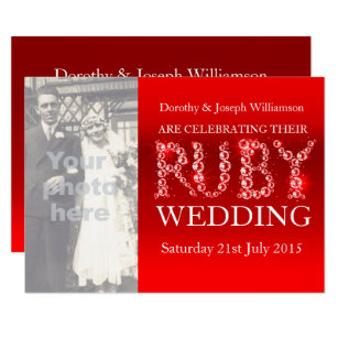 Rubin Hochzeit Einladungen Zazzle At