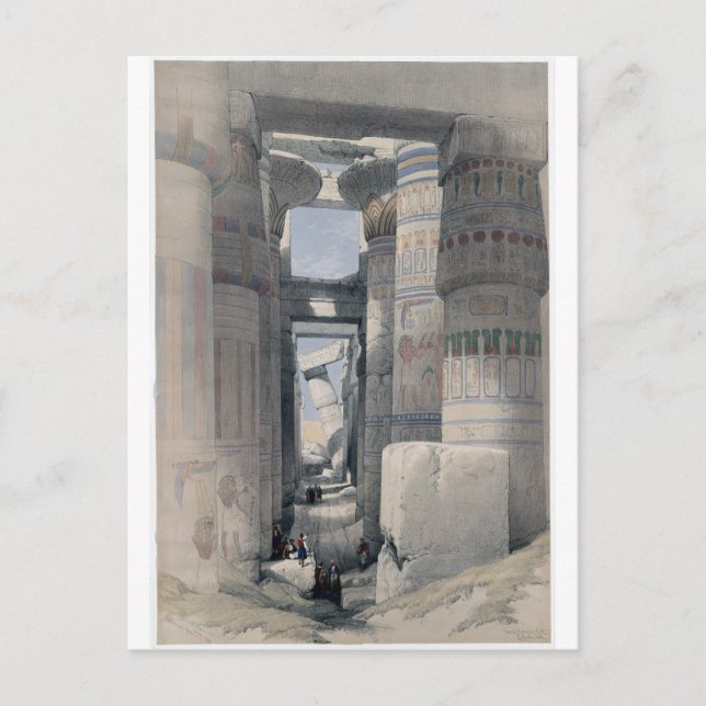 Karnak - Dromos oder erster Hof des Tempels Postkarte (Vorderseite)