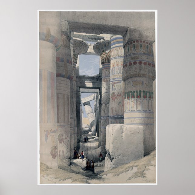 Karnak - Dromos oder erster Hofe des Tempels Poster (Vorne)