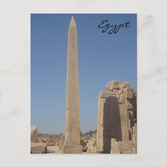 Karnak Obelisk Postkarte (Vorderseite)