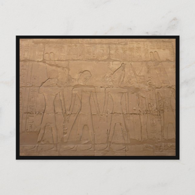 Karnak-Schnitzerei Postkarte (Vorderseite)