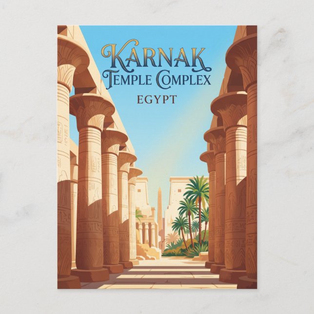 Karnak-Tempelkomplex Ägypten Postkarte (Vorderseite)